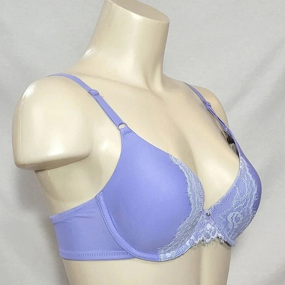 36B Maidenform One Fab Fit Butterfly Lace UW Bra Blue NWT - Picture 2 of 3